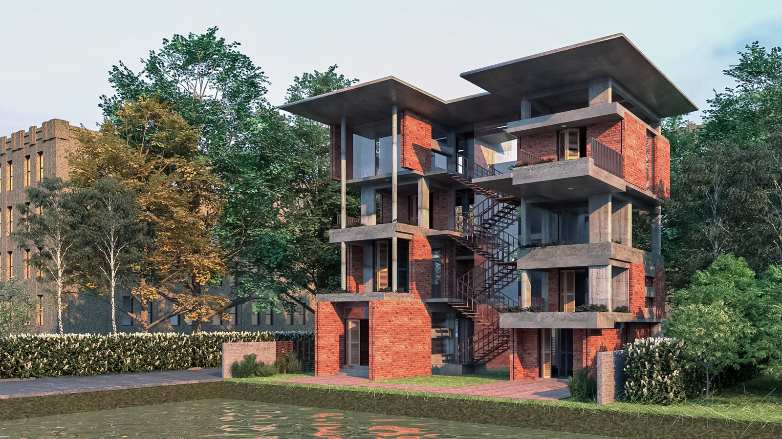 Residence for a Musician, exterior visualization