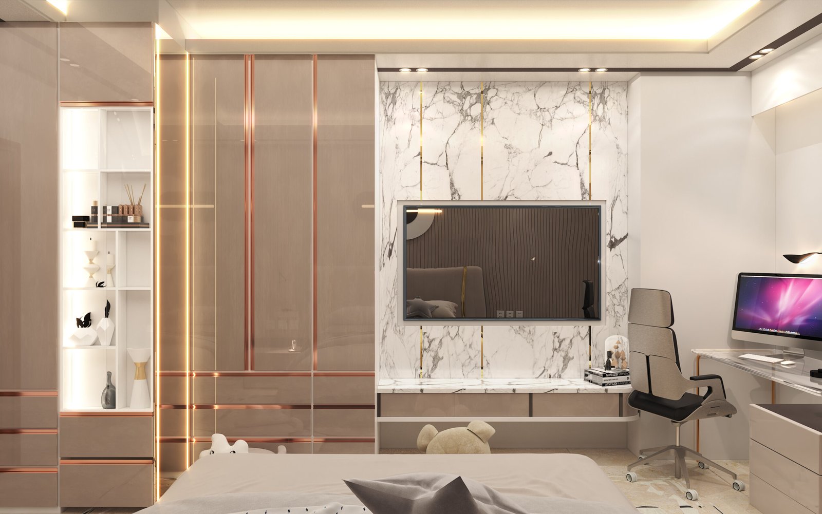 Kamruzzaman Residence younger daughter's bedroom visualization