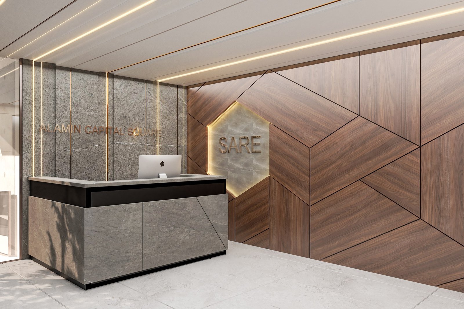 Alamin Capital Square lift lobby material detail