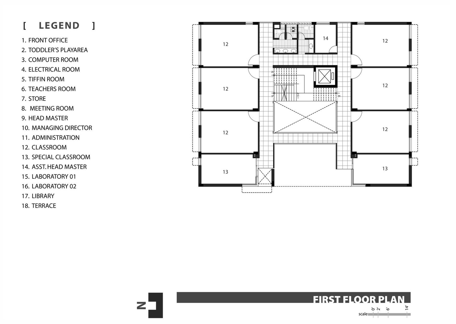 Junior Laboratory first-floor plan