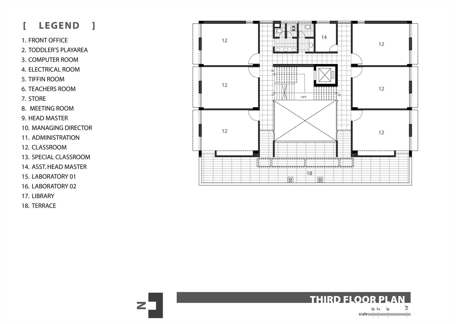 Junior Laboratory third-floor plan